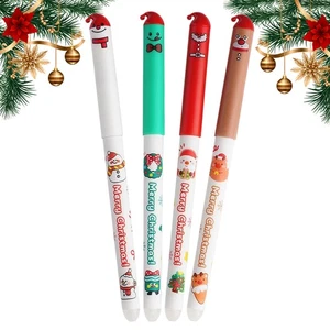 Erasable Gel Pens - Christmas-themed  4pcs- black - Foto 1 di 10