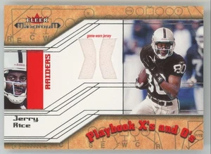 2002 Fleer Maximum Playbook X's and O's Jerry Rice Patch A1 - Picture 1 of 2