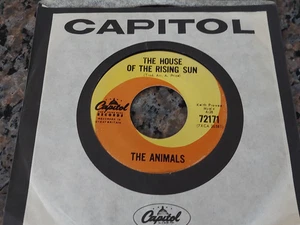 THE ANIMALS 45 " The House Of The Rising Sun " CAPITOL Canada 1964' - Picture 1 of 2
