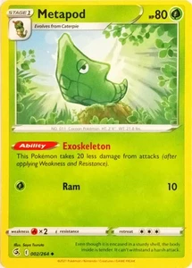Metapod Fusion Strike Pokémon TCG 002/264 Regular Uncommon ࿊ - Picture 1 of 2