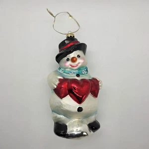Christopher Radko Love You This Much Snowman Hearts Christmas Ornament - Foto 1 di 7