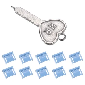 10pcs Bloqueur de Port Verrouillage Port USB/poussière PC Bloqueur avec Clé Codée, Bleu - Photo 1 sur 5
