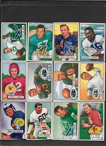 1951 BOWMAN FOOTBALL PARTIAL SET 86/144 (VG/EX/NM AVERAGE WITH SOME POOR & FAIR) - Imagen 1 de 9