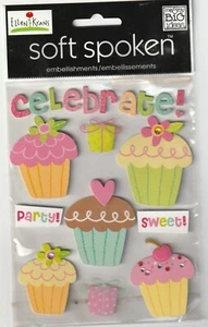 RARE! Soft Spoken by Ellen Kranz 3D SWEET CUPCAKES Theme 95839 Fast FREE Ship! - Picture 1 of 1