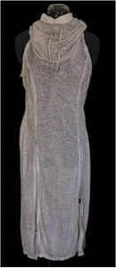 Darker Wavs Filter Hooded Jersey Tunic Dress Women's Size Large NWT Goth Grunge - Picture 1 of 14