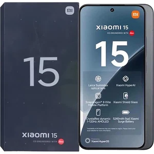 Xiaomi 15 5G Black 512GB + 12GB Dual-SIM Factory Unlocked GSM NEW - Afbeelding 1 van 5