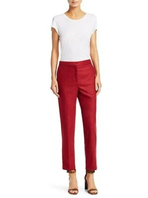 Rag & Bone Women's Pants Poppy Red Wool Blend Cropped Dress Pants Sz 00 New $395 - Image 1 of 4