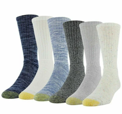 Gold Toe Men's 6-Pack Harrington Crew Socks Size: 6-12.5 Assorted Goldtoe  - Image 1 of 4