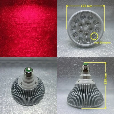 30 Вт / 15 Вт глубокий красный 660 нм светодиодная лампа прожектор лампа PAR38 терапии растений аквариума - Изображение 1 из 3
