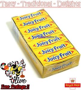 WRIGLEYS JUICY FRUIT CHEWING GUM - FULL BOX - 14 PACK - FAST P&P 