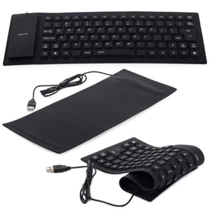 Tastatur Flexibel Wasserfest USB Soft-Touch Tasten Faltbare Silikontastatur B1 - Bild 1 von 4