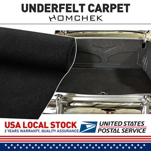 78" x 26" Black Automotive Trunk Liner Upholstery Cloth Car Cargo Carpet 100%New - Picture 1 of 11
