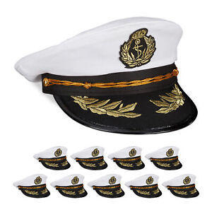 Casquette de capitaine lot 10 Chapeau officier Chapeau de marin costume