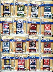 2016 NBA Playoff Team Banner Pin Choice 16 pins Warriors Spurs Cavs playoffs 16 - Picture 1 of 17