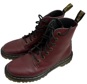 Dr. Martens Women's Luana Burgundy Maroon Leather Lace Up Boots Size 7 AW004 - Picture 1 of 7