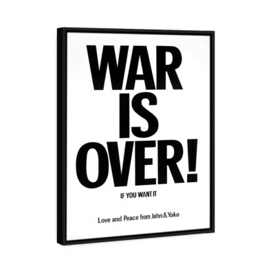 La guerra ha terminado si lo quieres enmarcado lienzo al óleo arte de pared pintura Foto 1 de 4
