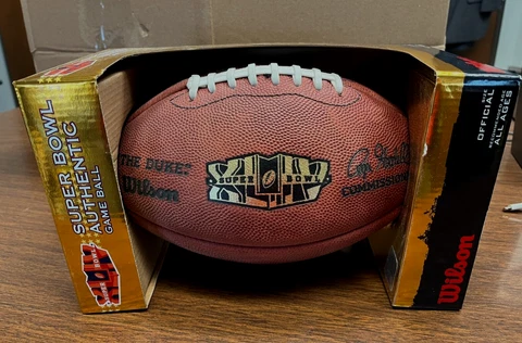 Brand New In Box SUPER BOWL XLIV 44 Authentic Wilson NFL Game Ball  Football Cover