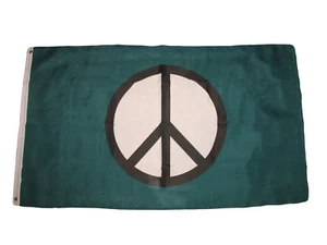 3x5 Green Peace Symbol Premium Quality Flag 3'x5' Banner Grommets fade resistant - Picture 1 of 3