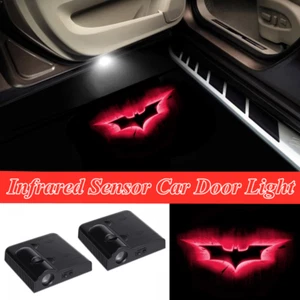 2x LED Red Dark Knight Batman Car Door Laser Welcome Projector Shadow Lights - Picture 1 of 12