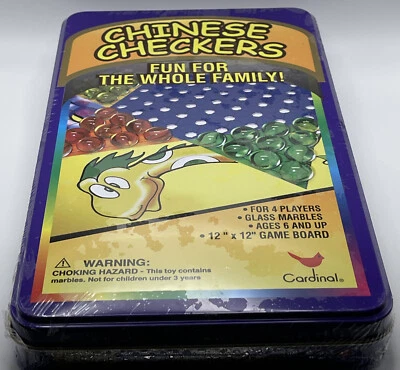 2005 CARDINAL CHINESE CHECKERS TIN GAME KIDS & ADULTS NEW SEALED GAME - Image 1 of 2