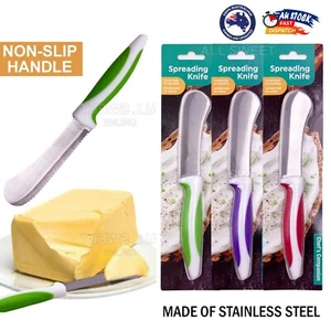 Sandwich Spreader Butter Knife Scraper Stainless Steel Cheese Slicer Spatula AU - Picture 1 of 10