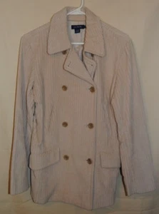 Women's J.CREW Tan Corduroy Jacket Size S Double Breasted - Picture 1 of 5
