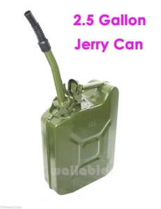 2,5 Gallonen 10L Jerry Dose Gas Stahl Panzer grün Militär NATO Stil Lagerung - Bild 1 von 2