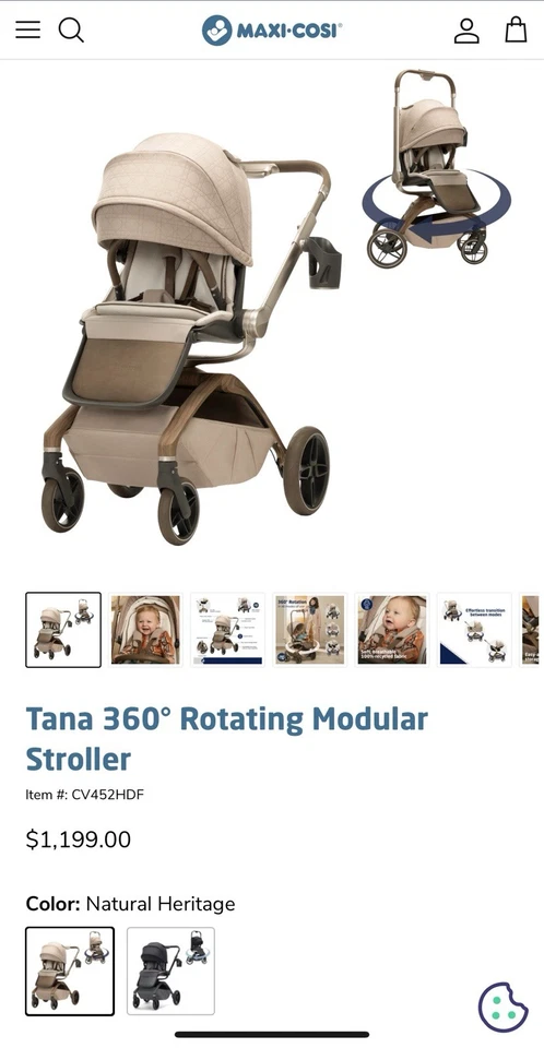 Cochecito modular giratorio 360° Maxi•Cosi Tana Foto 1 de 1