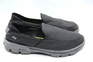 Skechers GOwalk 3 Shoes Mens 11.5 Gray Goga Mat Comfort Slip On Walking Sneakers - Picture 1 of 7