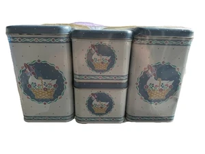 NUOVO set portaoggetti vintage 4 pezzi Cheinco oca in cesto design - Foto 1 di 9
