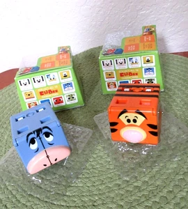 2 Disney Musical CuBee Stackable Cubes Eeyore & Tigger Takara Toy - Picture 1 of 3