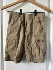 Levis Shorts Boys 10 Khaki Cargo Pockets Adjustable Waist Casual Summer Twill - Picture 1 of 4