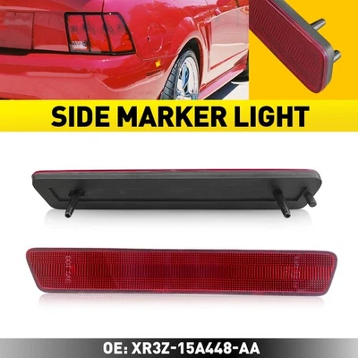 2-20X Red Side Marker Light Housings Driver&Passenger For Ford Mustang 1999-04 A - Image 1 of 4