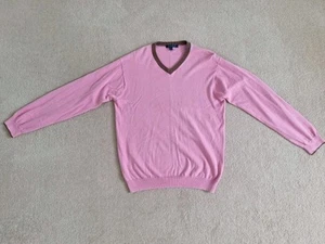 Boden Pullover Sweater Pink Cotton Jumper Men’s Size Small - Picture 1 of 3