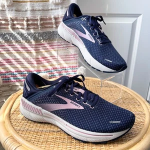 Brooks Adrenaline GTS 22 Peacoat Cobalt Mauve Road Running Sneakers Women’s 10.5 - Picture 1 of 8
