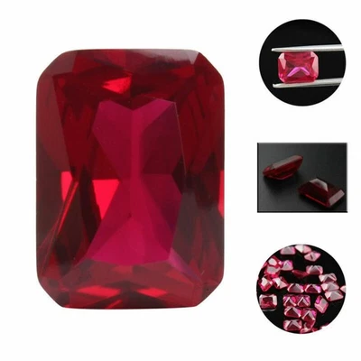 28.15CT Pigeon Bloos Red Ruby 13x18MM Emerald Cut AAAA+ Loose Gemstones Jewelry - Image 1 of 4