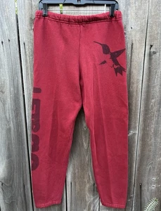 Free City LIFE NATURE LOVE Vintage Women’s Red Sweatpants (100% Authentic) SMALL - Picture 1 of 5