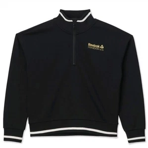 Reebok Girls Varsity Half Zip Sweater; Size Medium  - Picture 1 of 2