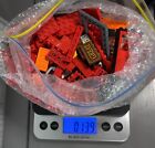Mixed Bag of 12 oz  of Variety of Lego Pieces From Small to Large Mostly Red