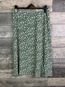 Hobbs Annette Midirock Gr UK 12 grün Blumen Ditsy Print fließend ausgestellt - Bild 1 von 10