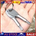 2pcs Key Ring Screwdriver Set Outdoor Pocket Mini Tool with Keychain