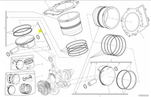 New OEM Ducati Piston Pin Circlip for 1299 Panigale R/Superleggera #12113611B - Bild 1 von 1