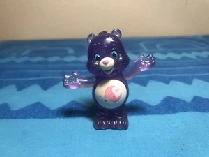 Sweet Dreams Purple Care Bear 2 Inch Figure Glittery Transparent Plastic - Picture 1 of 15