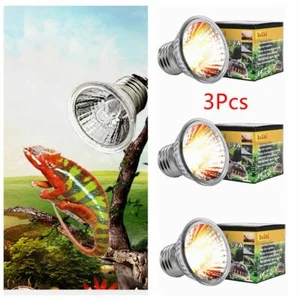 UVA+UVB Heat Emitter Lamp Bulb for Pet Reptile Tortoise Light Heater 3Pcs - Picture 1 of 9