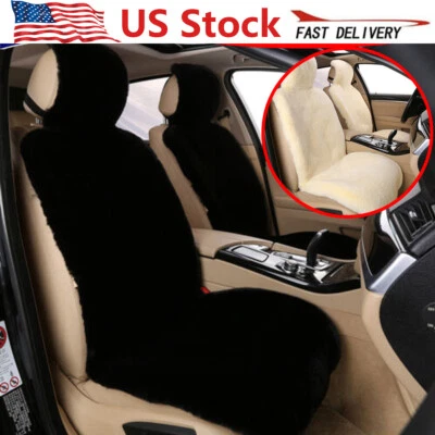 Faux Sheepskin Front Seat Covers for Subaru BRZ Comfortable Soft Plush Cushions - Imagem 1 de 4