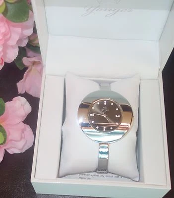 Reloj Yonger and Bresson Redondo Acero Esfera Negra Cristal DMC 1485/01 Nuevo Foto 1 de 4