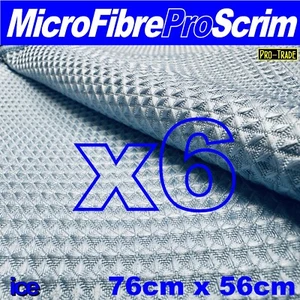 6 x JUMBO 76x56cms GLASS WINDOW MIRROR MICROFIBRE CLEANING SCRIM CLEANER CLOTHS - Picture 1 of 1
