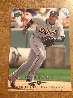 2008 Upper Deck Baseball # 777 Tigers Team Checklist Miguel Cabrera - Image 1 of 4