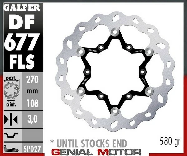 Galfer brake discs front wave floating oversize 270x3mm gas EC 200 2001 - Image 1 of 1