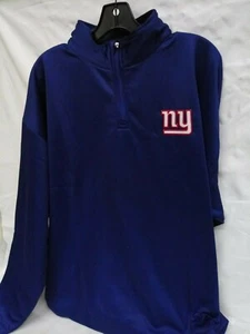 Profile Big & Tall NFL Team 1/4Zip Birdseye Poly Shirt New York Giants Blue 3XT - Picture 1 of 1